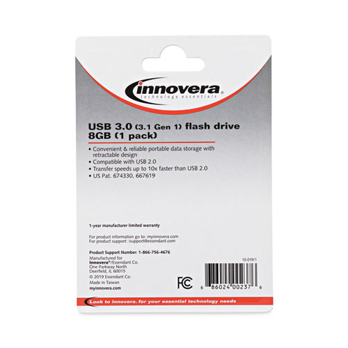 Image of Innovera® Usb 3.0 Flash Drive, 8 Gb