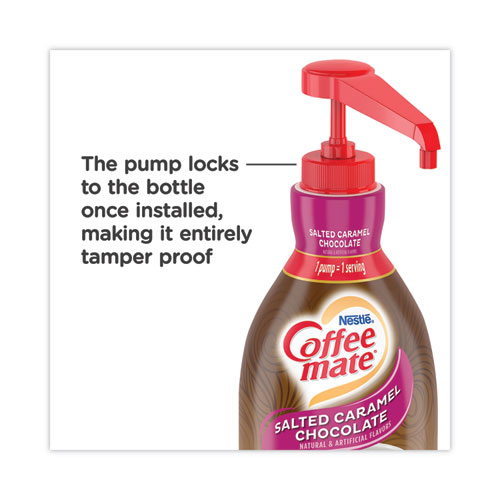 Image of Coffee Mate® Liquid Creamer Pump Bottle, Salted Caramel, 1.5 Liter Pump Bottle, 2/Carton