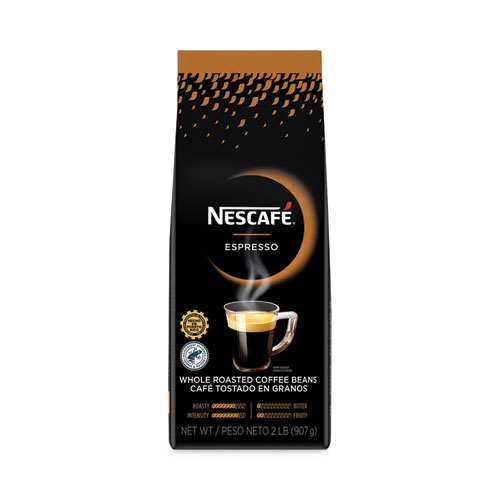 Nescafé® Espresso Whole Roasted Coffee Beans, 2 lb Bag, 8/Carton