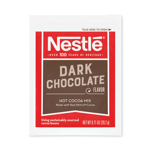 Image of Nestlã©® Hot Cocoa Mix, Dark Chocolate, 0.71 Packets, 50 Packets/Box, 6 Boxes/Carton