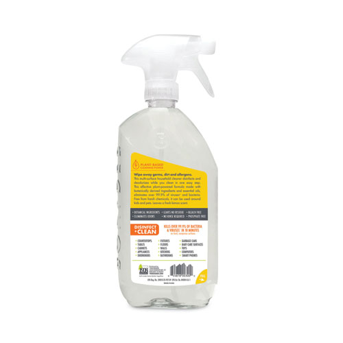 Image of Disinfectant Cleaner, Lemon Scent, 28 oz Bottle, 6/Carton