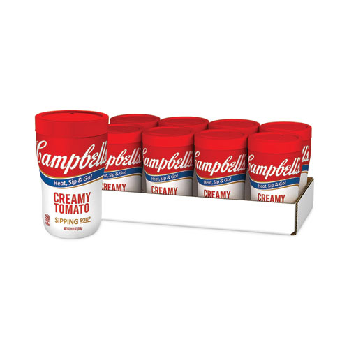 Image of Campbell€™S® On The Go Creamy Tomato Soup, 11.1 Oz Cup, 8/Carton, Ships In 1-3 Business Days