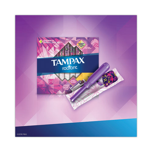 Radiant Tampons, Regular/Super, 84/Box, Ships in 1-3 Business Days