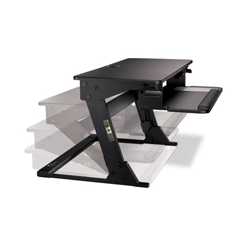 Precision Standing Desk, 35.4" x 22.2" x 6.2" to 20", Black