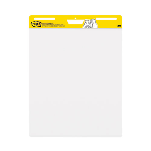 Image of Vertical-Orientation Self-Stick Easel Pad Value Pack, Unruled, 25 x 30, White, 30 Sheets, 4/Carton