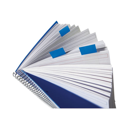 Marking Page Flags in Dispensers, Blue, 50 Flags/Dispenser, 12 Dispensers/Pack