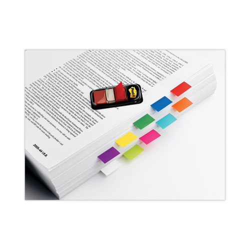Image of Post-It® Flags Marking Page Flags In Dispensers, Red, 50 Flags/Dispenser, 12 Dispensers/Pack