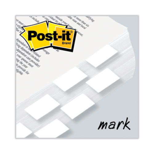 Image of Post-It® Flags Standard Page Flags In Dispenser, White, 50 Flags/Dispenser, 2 Dispensers/Pack