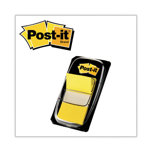 Image of Post-It® Flags Marking Page Flags In Dispensers, Yellow, 50 Flags/Dispenser, 12 Dispensers/Box
