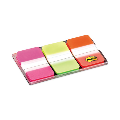 Image of Post-It® Tabs 1" Plain Solid Color Tabs, 1/5-Cut, Assorted Bright Colors, 1" Wide, 66/Pack