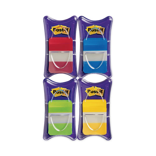 Image of Post-It® Tabs 1" Plain Solid Color Tabs, 1/5-Cut, Assorted Colors, 1" Wide, 100/Pack