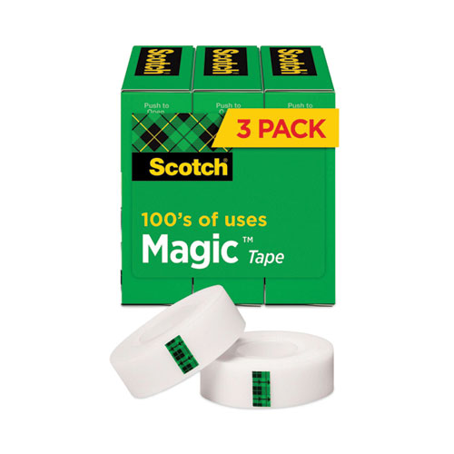 Image of Magic Tape Refill, 1" Core, 0.75" x 83.33 ft, Clear, 3/Pack