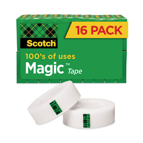 Image of Magic Tape Value Pack, 1" Core, 0.75" x 83.33 ft, Clear, 16/Pack
