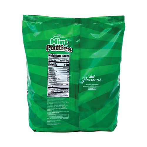 Image of Pearson'S® Mint Patties,175 Individually Wrapped, 3 Lb Bag, Ships In 1-3 Business Days