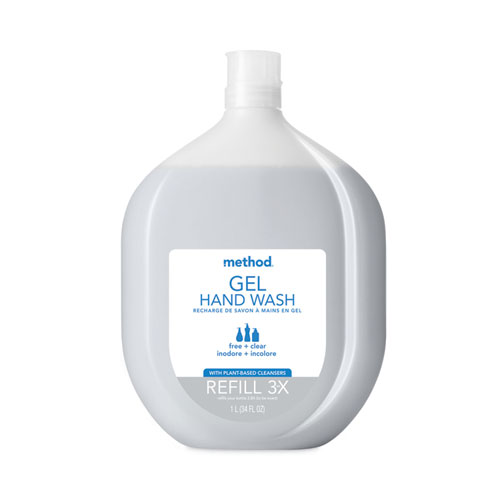 Image of Gel Hand Wash Refill Tub, Fragrance-Free, 34 oz Tub, 4/Carton
