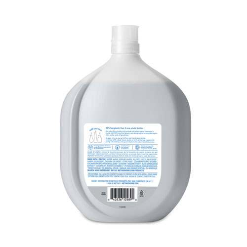 Image of Method® Gel Hand Wash Refill Tub, Fragrance-Free, 34 Oz Tub, 4/Carton