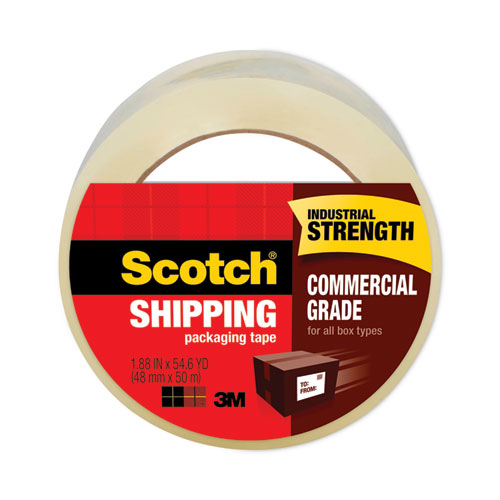 Scotch® 3750 Commercial Grade Packaging Tape with ST-181 Pistol-Grip Dispenser, 3" Core, 1.88" x 54.6 yds, Clear, 36/Carton