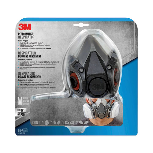Image of 3M™ Half Facepiece Paint Spray/Pesticide Respirator, Medium