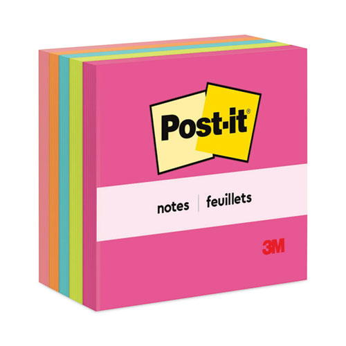 Post-it® Notes Original Pads in Poptimistic Collection Colors, 3" x 3", 100 Sheets/Pad, 5 Pads/Pack