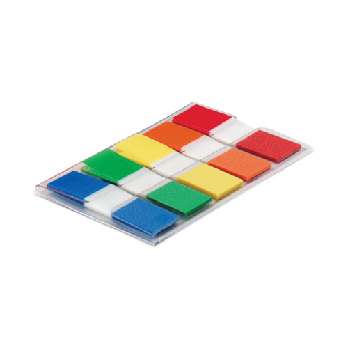 Image of Page Flags in Portable Dispenser, Assorted Primary, 20 Flags/Color, 100 Flags/Pack