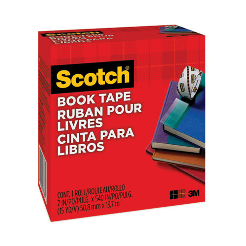 Image of Scotch® Book Tape, 3" Core, 2" X 15 Yds, Clear