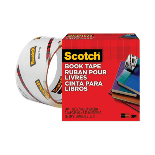 Image of Scotch® Book Tape, 3" Core, 2" X 15 Yds, Clear