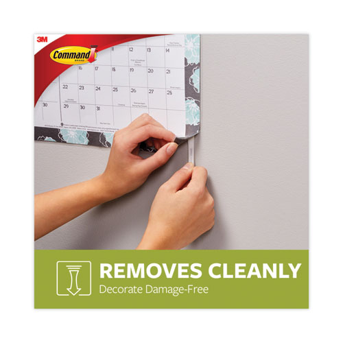 Image of Command™ Poster Strips, Removable, Holds Up To 1 Lb Per Pair, 0.63 X 1.75, White, 4/Pack, 100 Packs/Carton