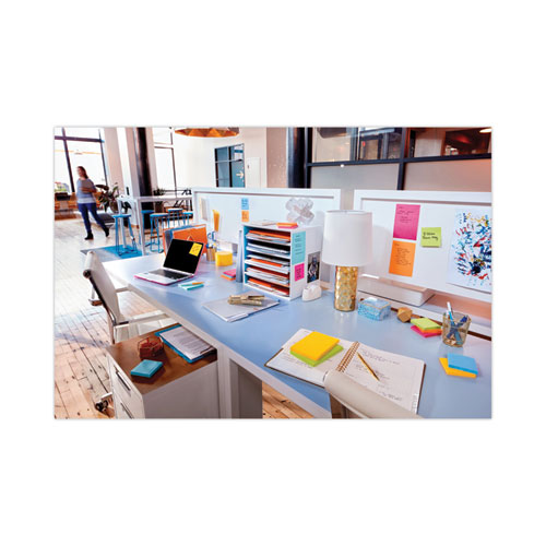 Image of Post-It® Notes Super Sticky Pads In Energy Boost Collection Colors, 3" X 3", 90 Sheets/Pad, 12 Pads/Pack