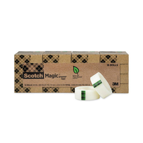 Image of Magic Greener Tape, 1" Core, 0.75" x 75 ft, Clear, 16/Pack
