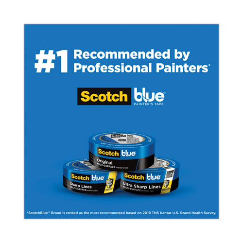 Image of Scotchblue™ Original Multi-Surface Painter'S Tape, 3" Core, 1.88" X 60 Yds, Blue, 3/Pack