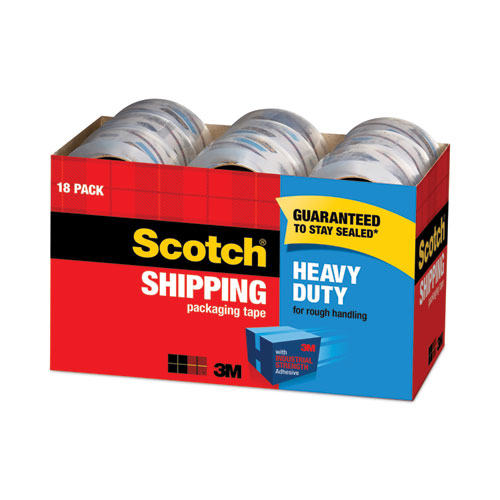 Image of Scotch® 3850 Heavy-Duty Packaging Tape Cabinet Pack, 3" Core, 1.88" X 54.6 Yds, Clear, 18/Pack