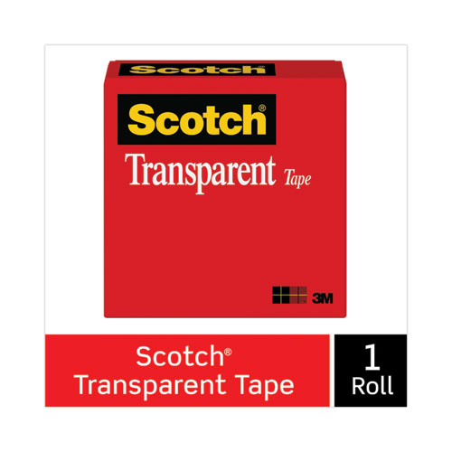 Image of Scotch® Transparent Tape, 3" Core, 1" X 72 Yds, Transparent