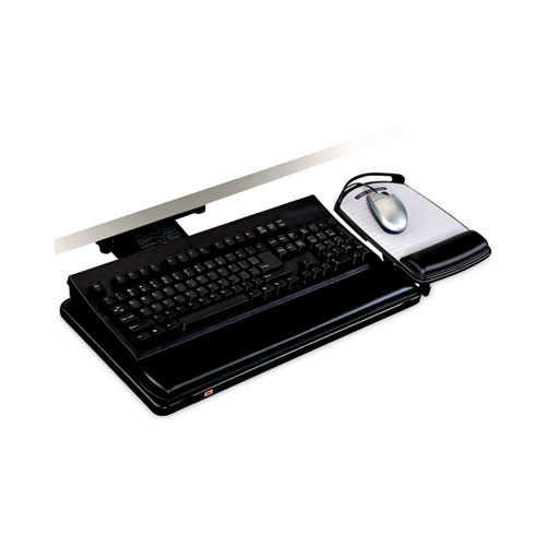 Knob Adjust Keyboard Tray With Highly Adjustable Platform, Black