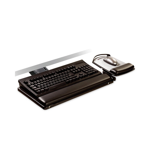 Image of 3M™ Sit/Stand Easy Adjust Keyboard Tray, Highly Adjustable Platform,, Black