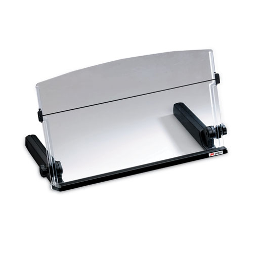 Image of In-Line Freestanding Copyholder, 300 Sheet Capacity, Plastic, Black/Clear
