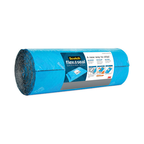 Image of Flex and Seal Shipping Roll, 15" x 20 ft, Blue/Gray