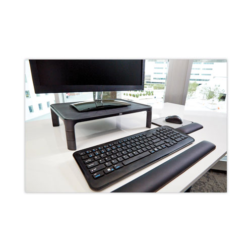Image of 3M™ Adjustable Monitor Stand, 16" X 12" X 1.75" To 5.5", Black, Supports 20 Lbs