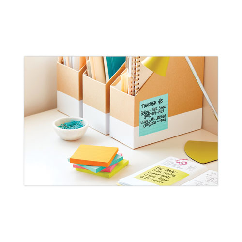 Image of Pop-up Notes Refill, Note Ruled, 4" x 4", Aqua Wave, 90 Sheets/Pad, 5 Pads/Pack