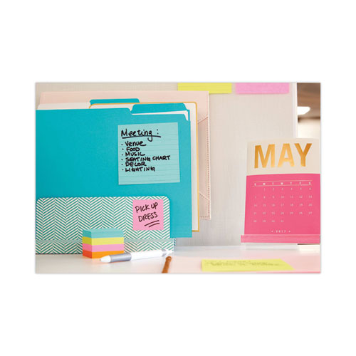 Image of Pop-up Notes Refill, Note Ruled, 4" x 4", Aqua Wave, 90 Sheets/Pad, 5 Pads/Pack