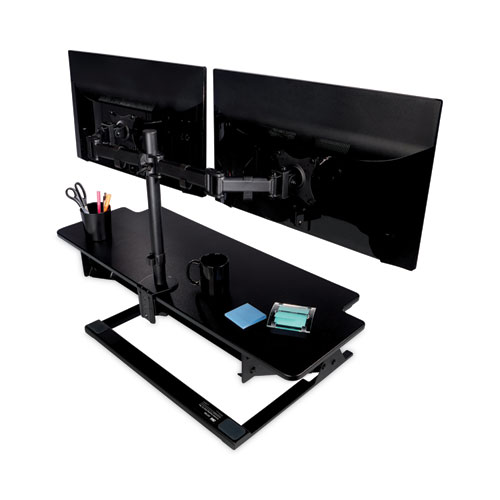 Image of 3M™ Precision Standing Desk, 42" X 23.2" X 6.2" To 20", Black