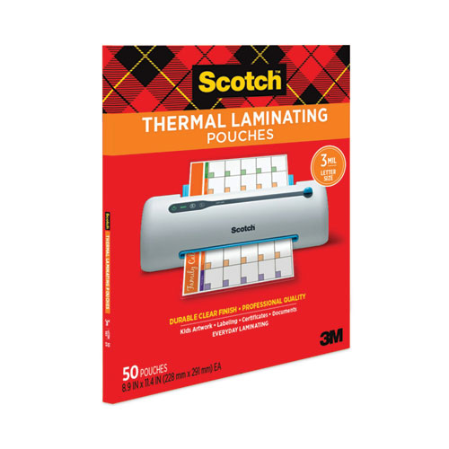 Image of Scotch™ Laminating Pouches, 3 Mil, 9" X 11.5", Gloss Clear, 50/Pack