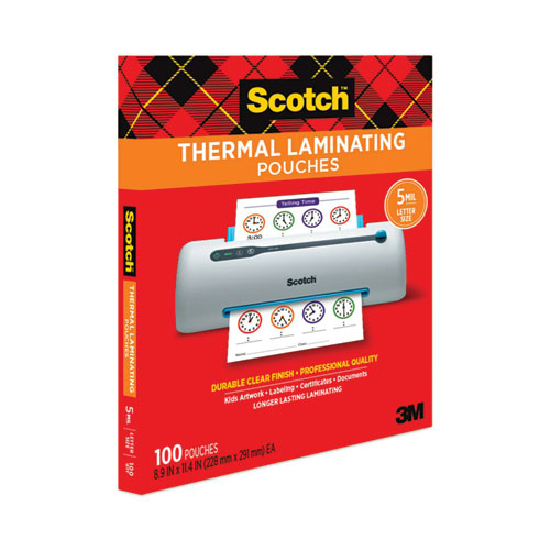 Image of Scotch™ Laminating Pouches, 5 Mil, 9" X 11.5", Gloss Clear, 100/Pack