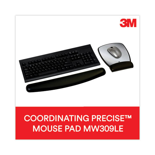 Image of 3M™ Antimicrobial Gel Compact Keyboard Wrist Rest, 18 X 2.75, Black