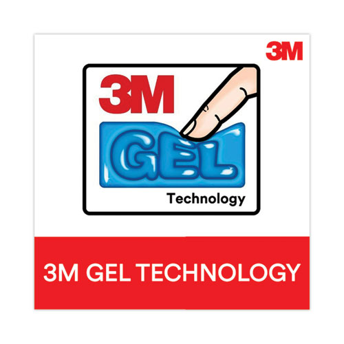 Image of 3M™ Antimicrobial Gel Keyboard Wrist Rest Platform, 19.6 X 10.6, Black/Gray/Silver