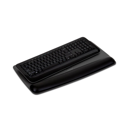 Antimicrobial Gel Keyboard Wrist Rest Platform, 19.6 x 10.6, Black/Gray/Silver