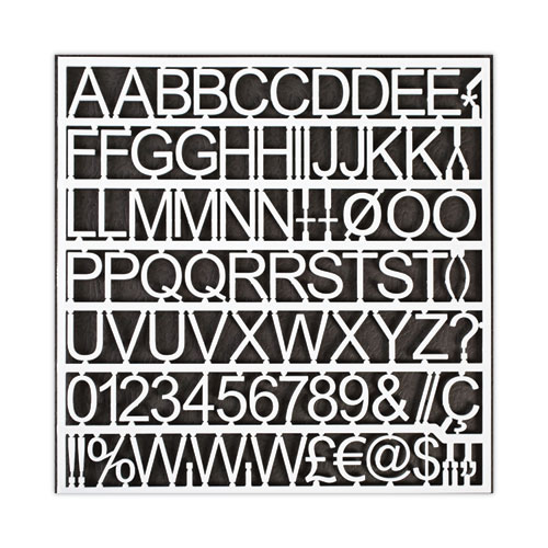 Mastervision® White Plastic Set Of Letters, Numbers And Symbols, Uppercase, 1"H