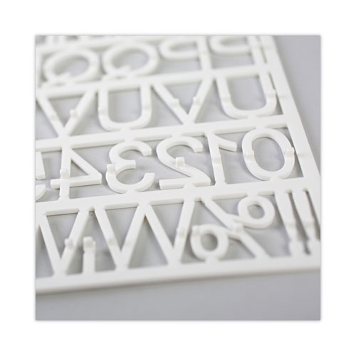 Image of White Plastic Set of Letters, Numbers and Symbols, Uppercase, 1"h