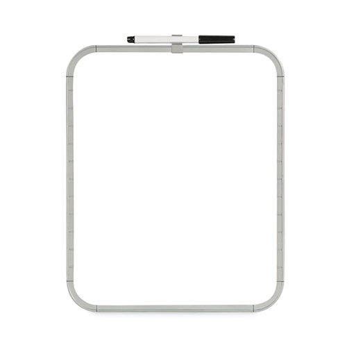 Magnetic Dry Erase Board, 11 x 14, White Plastic Frame