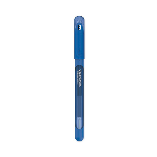 Image of Paper Mate® Inkjoy Gel Pen, Stick, Medium 0.7 Mm, Blue Ink, Blue Barrel, Dozen