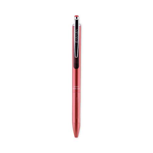 Image of EnerGel RTX Gel Pen, Retractable, Medium 0.7 mm, Black Ink, Red/White/Blue Barrel, 5/Pack